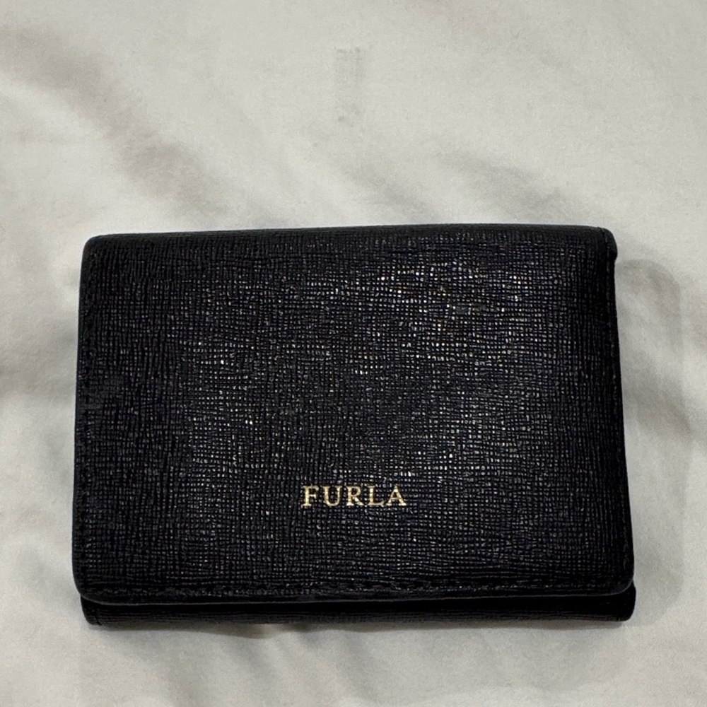 Furla Textured Black Wallet